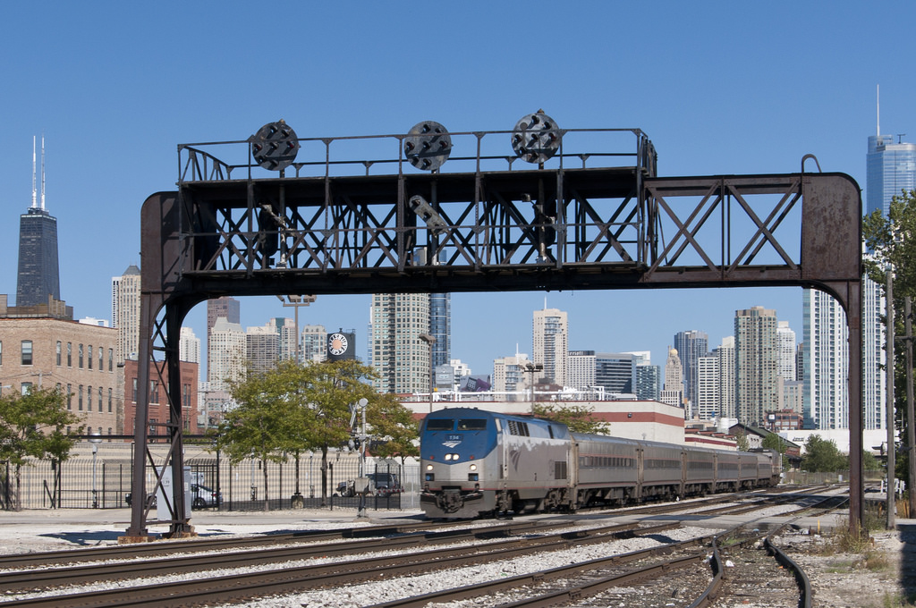 Hiawath Amtrak train in Chicago