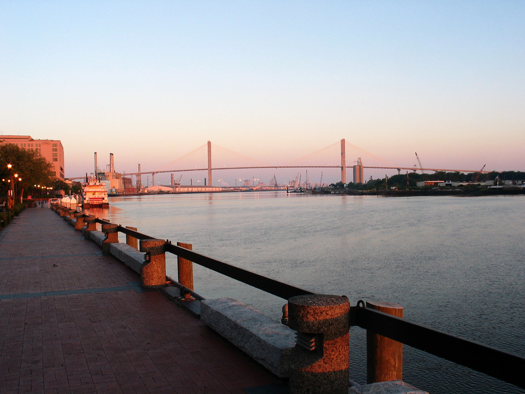 Savannah River in downtown Savannah