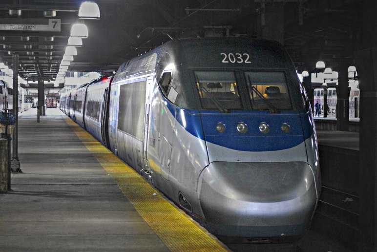 Acela Express Amtrak train in Boston