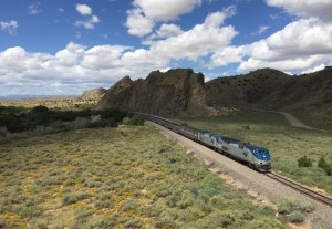 Amtrak Southwest Chief at Devil's Throne, New Mexico
