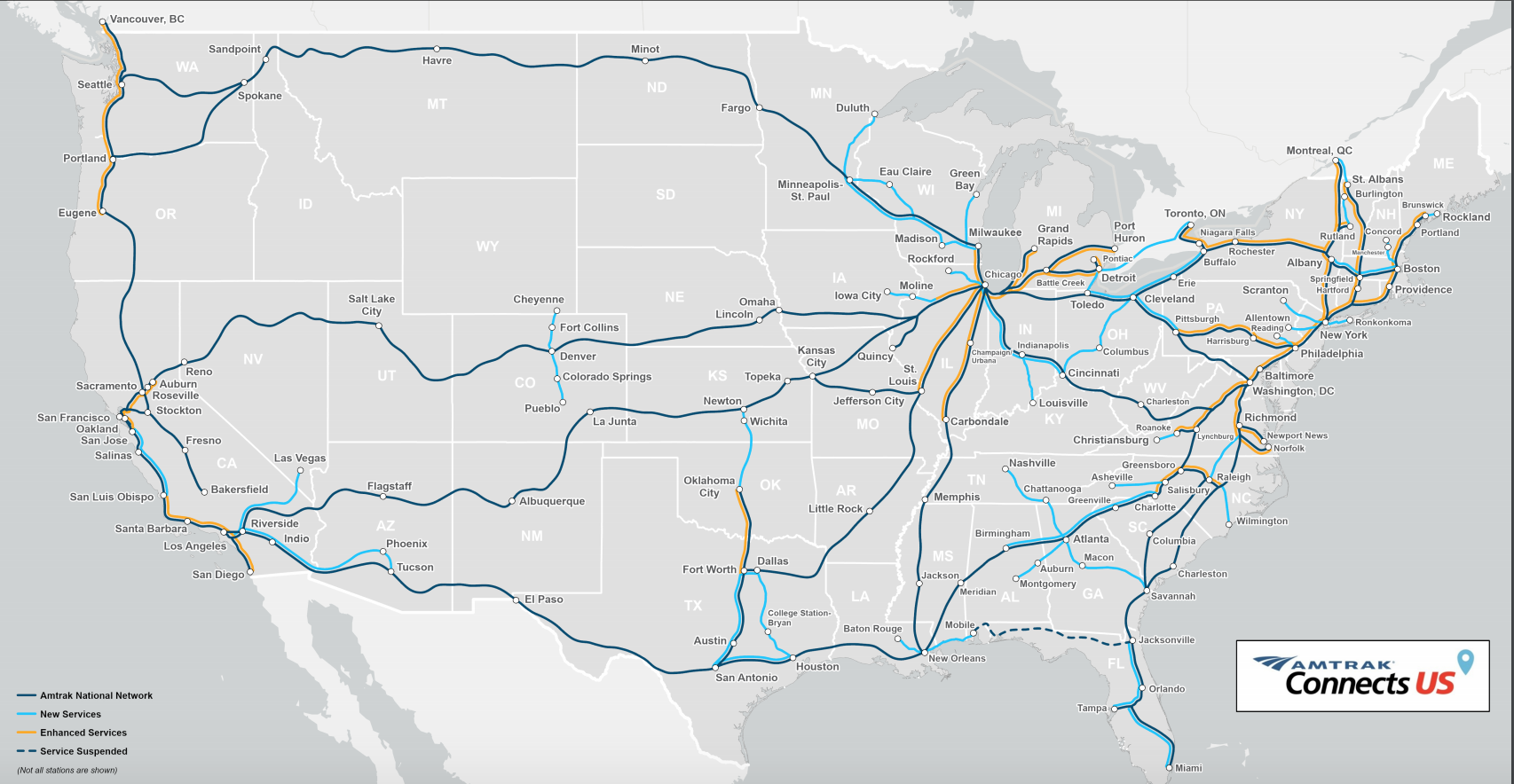 Amtrak’s ‘Connect US’ Expansion Plans: Things to Know