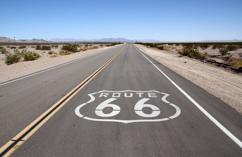 Route 66 in Mojave Desert