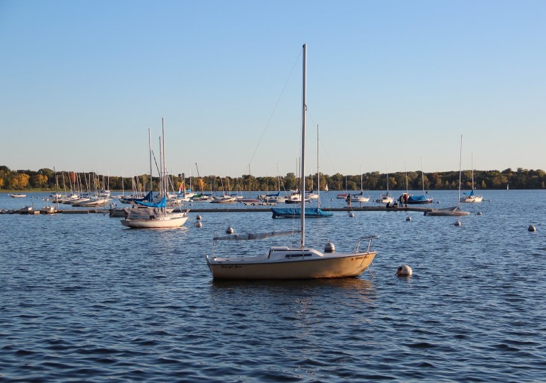 Boats on Lake Calhoun in Minneapolis