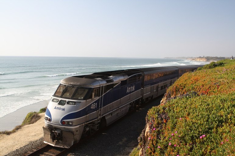 Pacific Surfliner in Del Mar, California