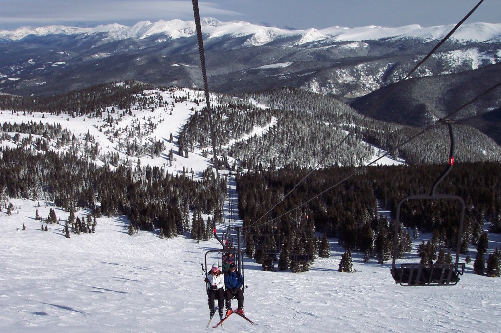 Winter Park ski lift in Colorado Rocky Mountains