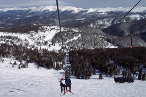 Winter Park ski lift in Colorado Rocky Mountains