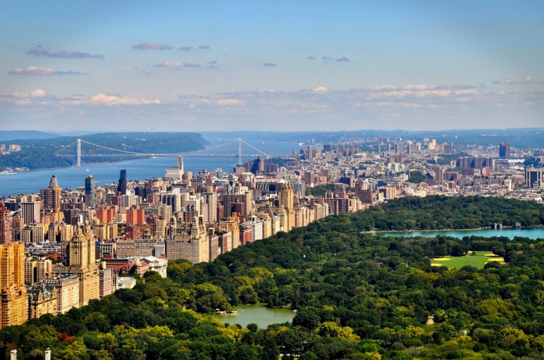 Central Park and New York City skyline