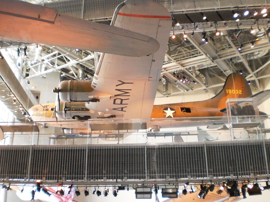 B17 plane at the National World War II Museum in New Orleans