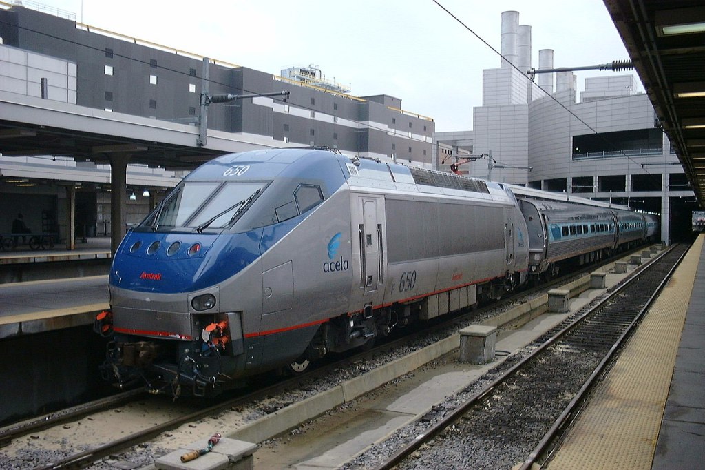 Amtrak's Acela train in Boston South Station