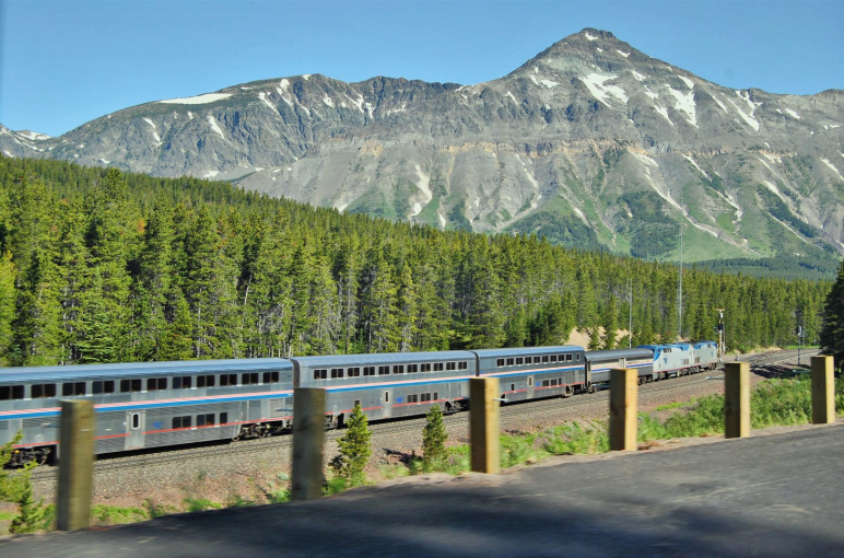 Empire Builder at Marias Pass in Montana