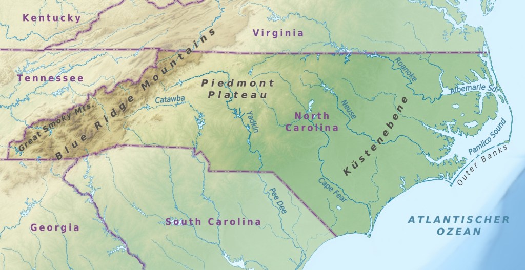 North Carolina map