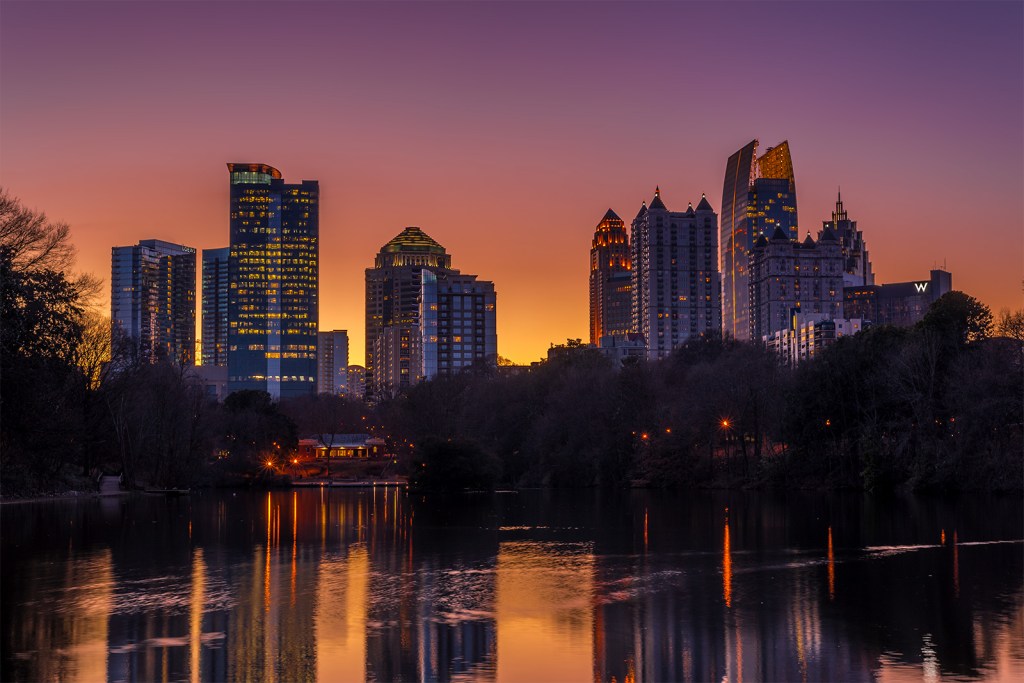 Midtown Atlanta sunset