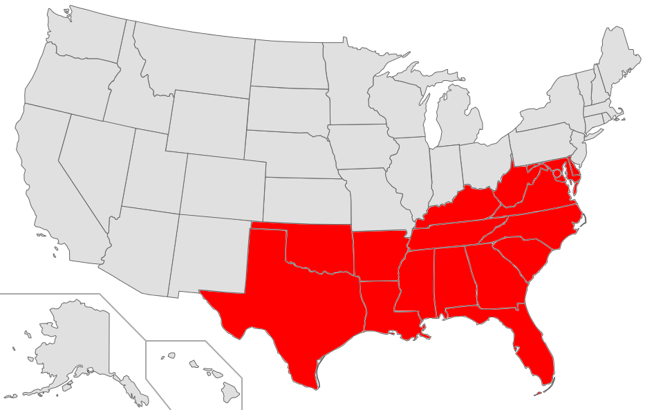 Southern US Train Routes