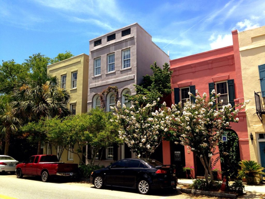 Rainbow Row in Charleston, SC