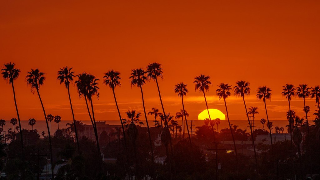Ventura, California sunset over the ocean