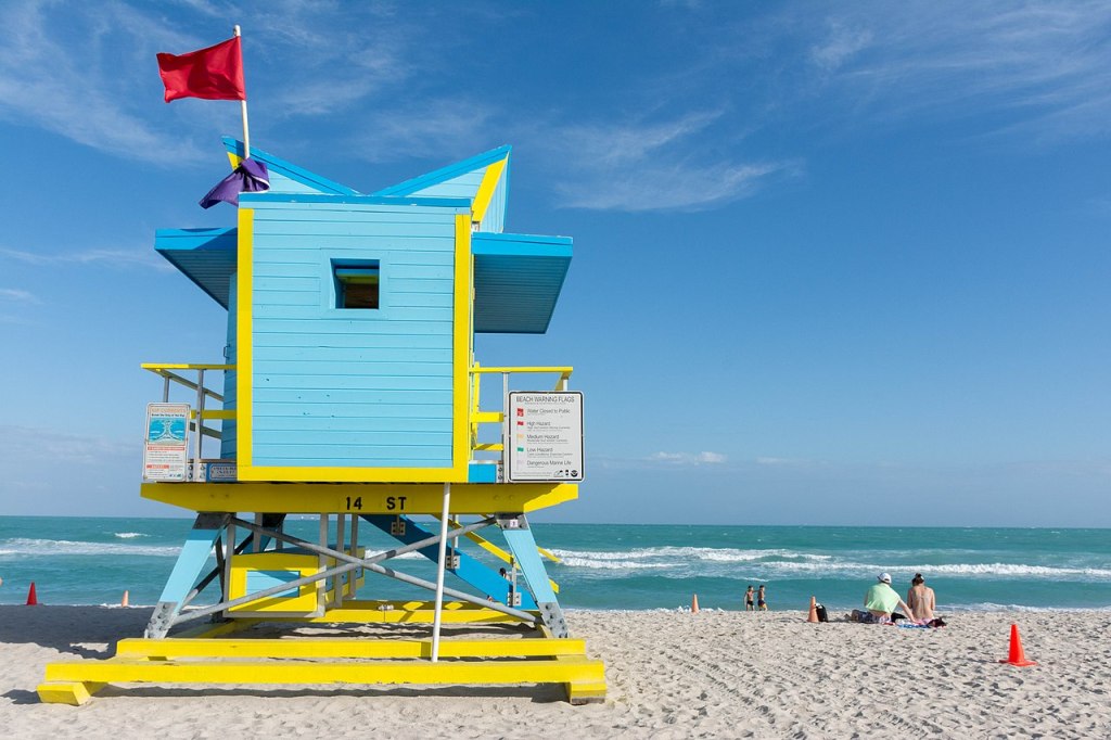 Miami South Beach lifeguard stand